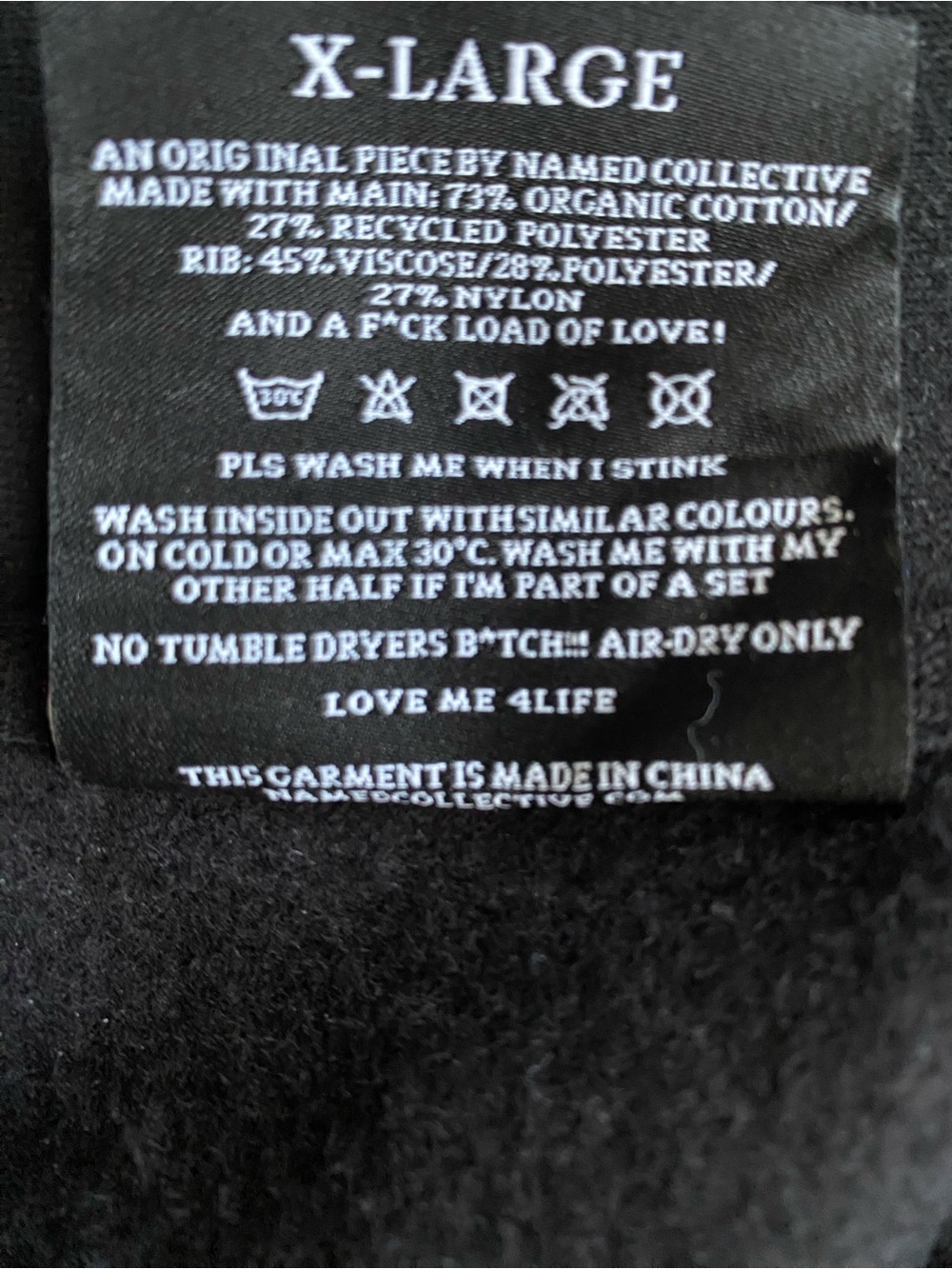 Black Star-Accent Zip Hoodie Jacket - Picture 3 of 3
